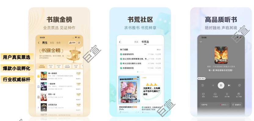 书旗小说3大核心产品